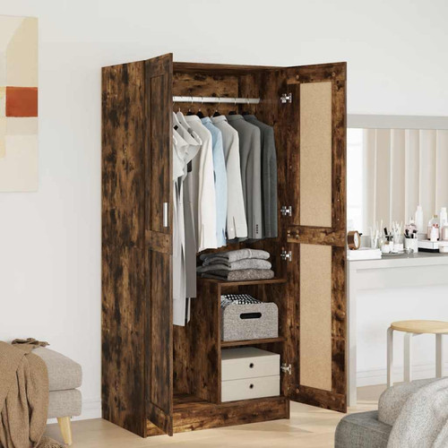Wardrobe smoked oak engineered - oak,